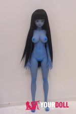 Sixhouse  滋  60cm 可愛い PVCヘッド+シリコンボディ ブルー肌 フィギュア 人形